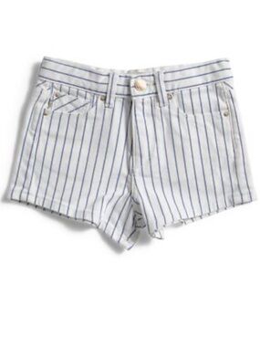 DL1961 Girls Denim Nautical Stripe High Rise Lucy Shorts, girls Size 8, NWT🇺🇸❤️💙